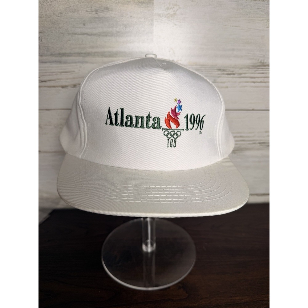 Vintage 1996 Atlanta Olympics Snapback Hat Cap Logo 7 Sports Illustrated Trucker
